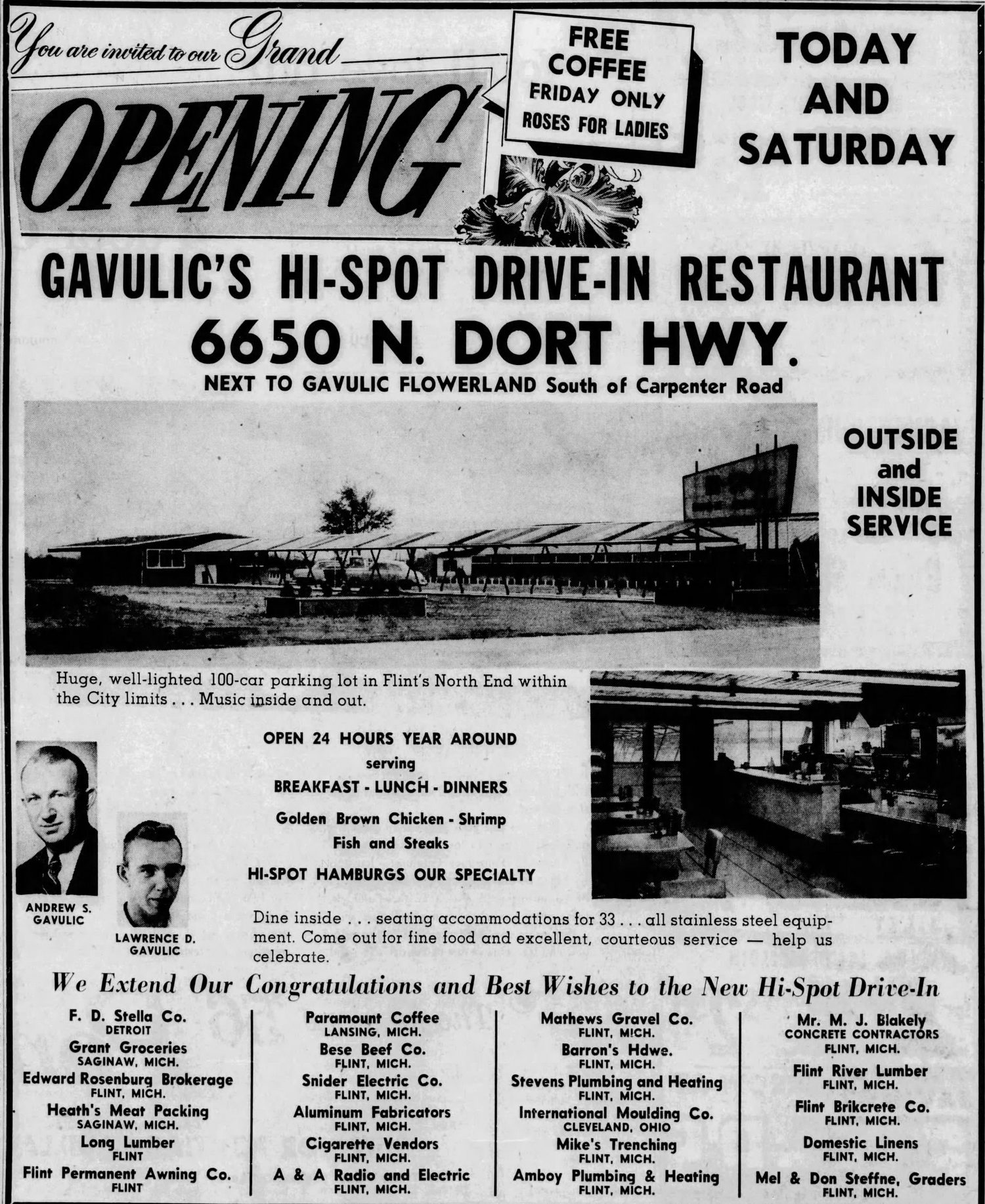 Hi-Spot Drive-In Restaurant - Oct 28 1955 Article